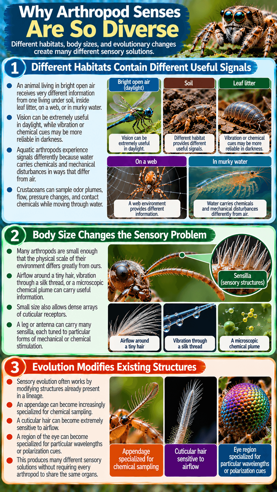Why Arthropod Senses Are So Diverse