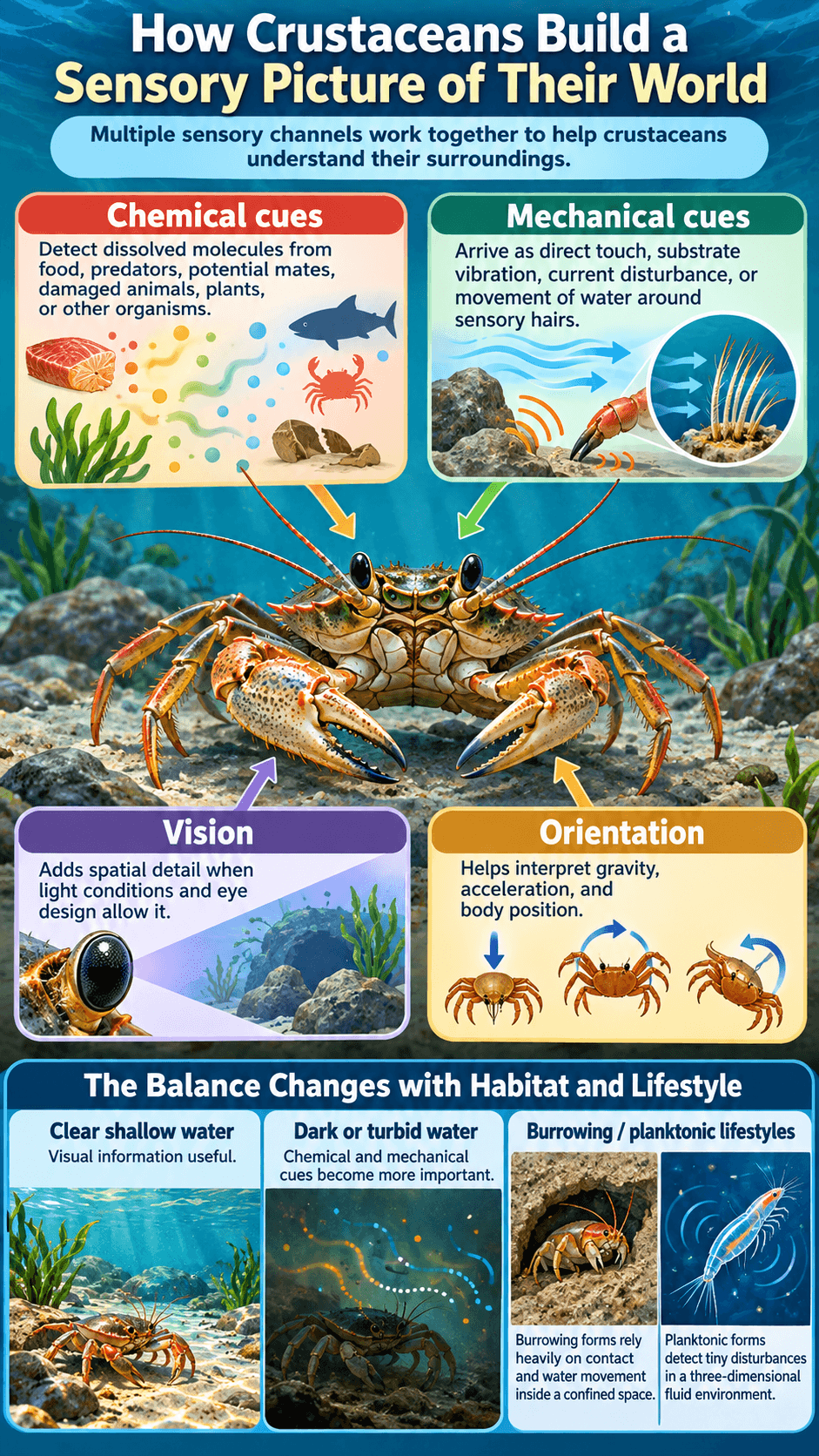 How Crustaceans Build a Sensory Picture of Their World