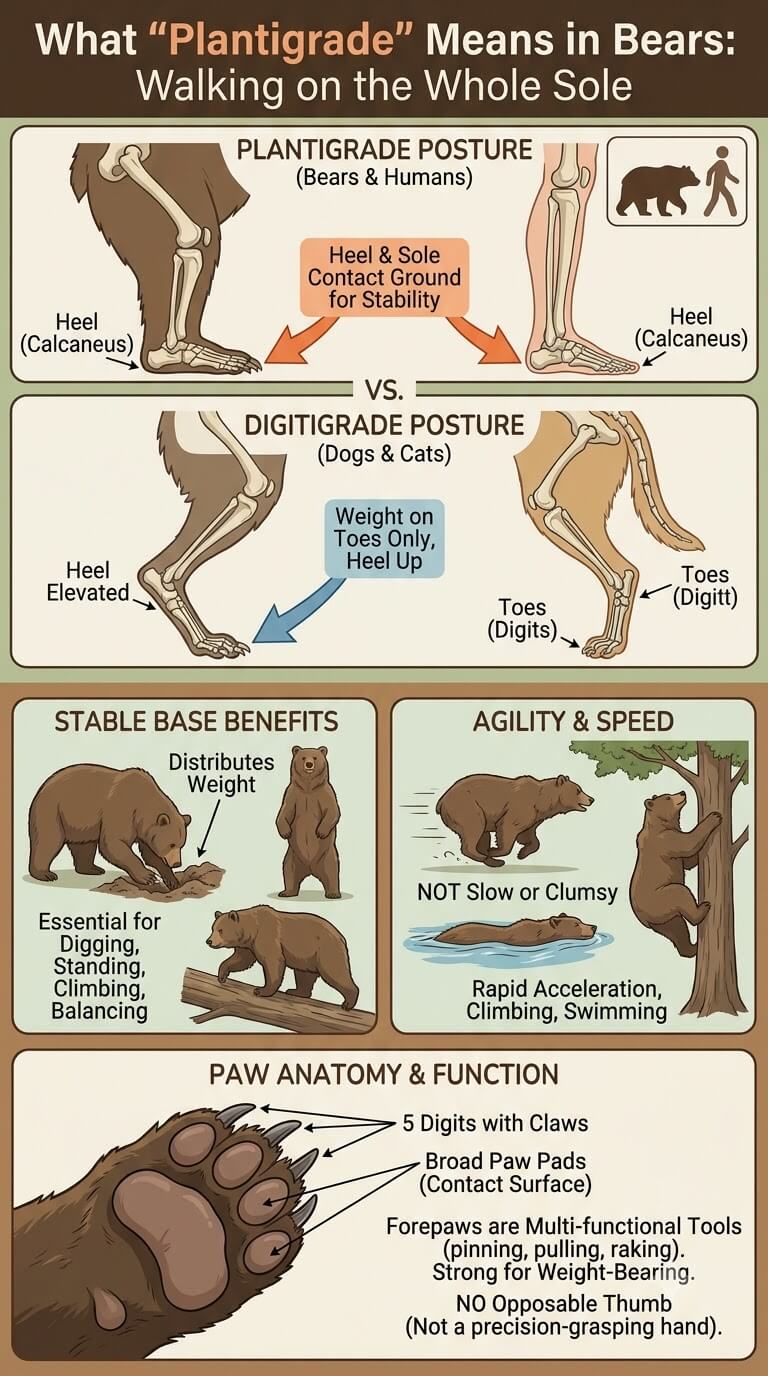 What Plantigrade Means in Bears