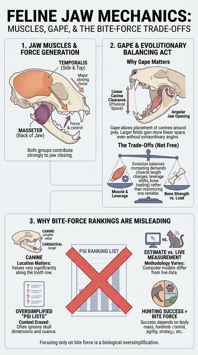 Jaw Muscles, Gape, and the Trade-Offs of a Large Bite