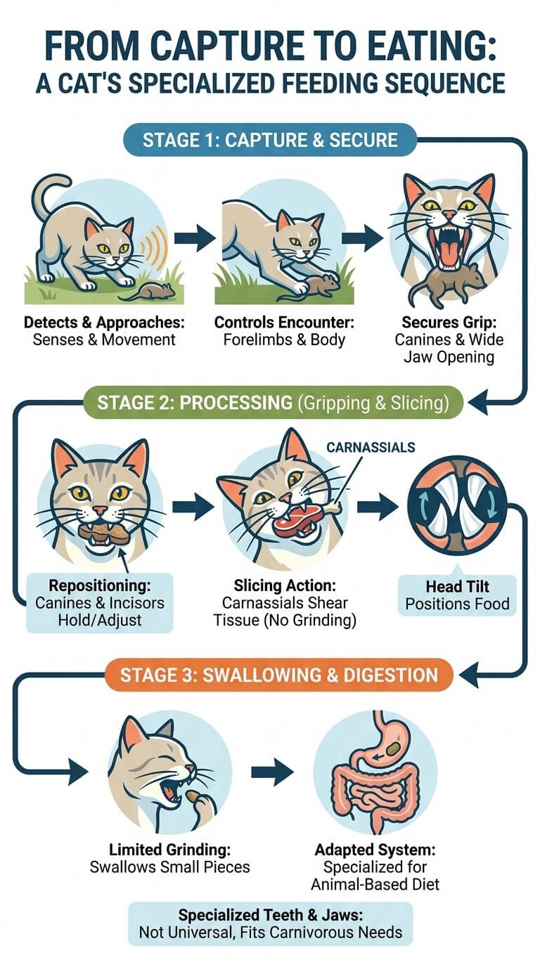 From Capture to Eating: How the Parts Work Together