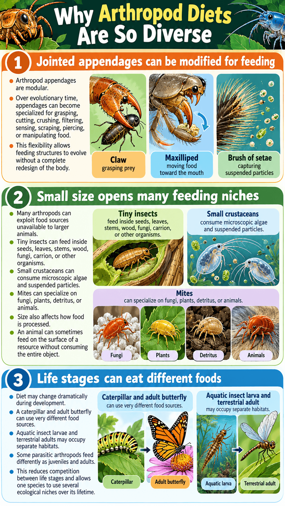 Why Arthropod Diets Are So Diverse