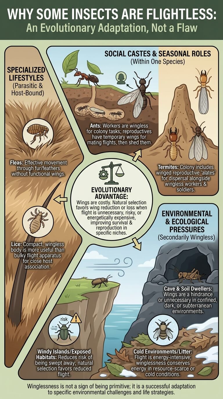 Why Some Insects Are Flightless