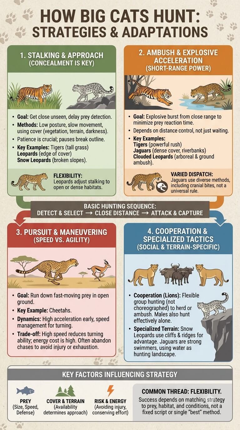 How Big Cats Hunt