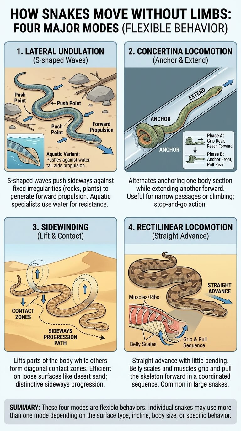 How Snakes Move Without Limbs