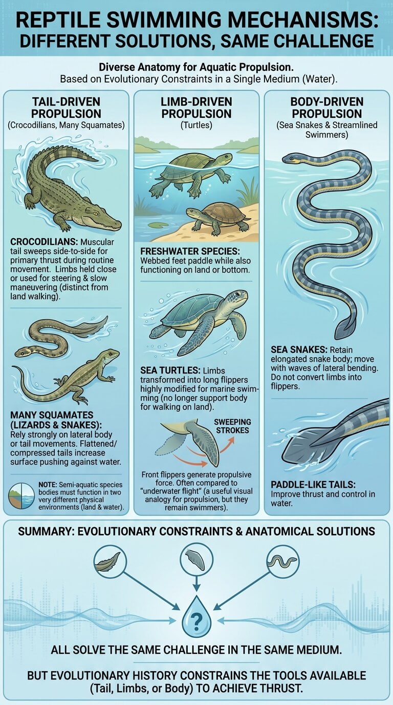 Swimming in Reptiles