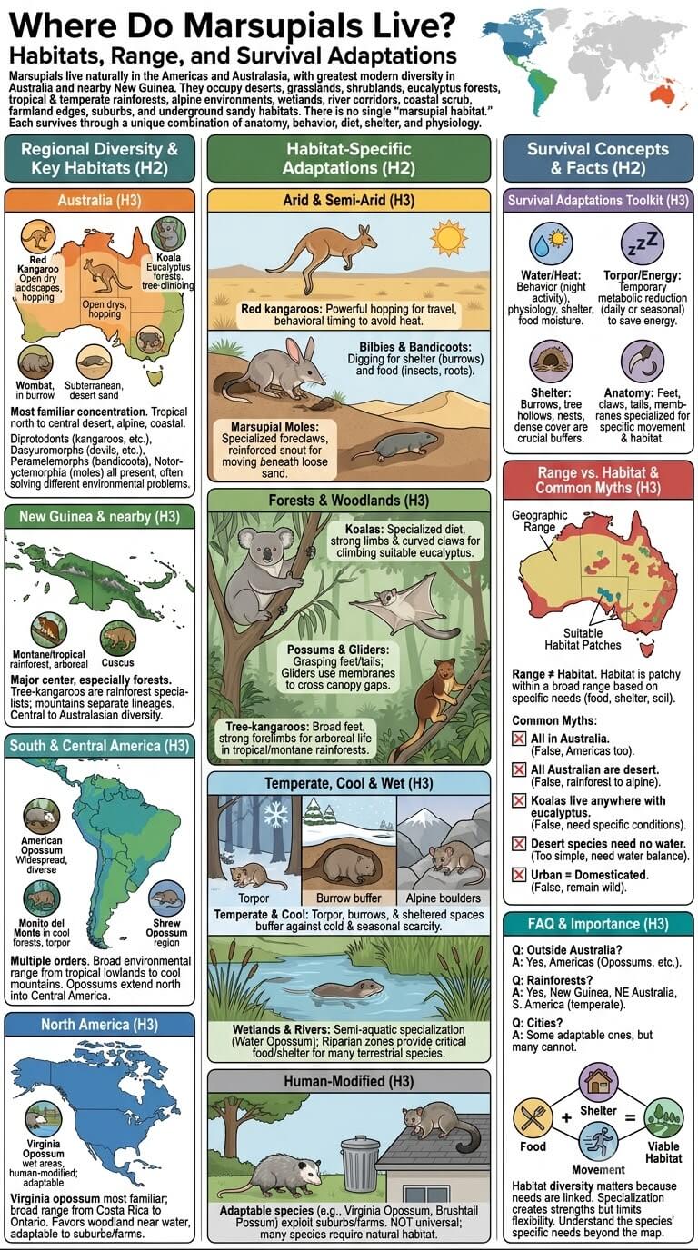 Where Do Marsupials Live