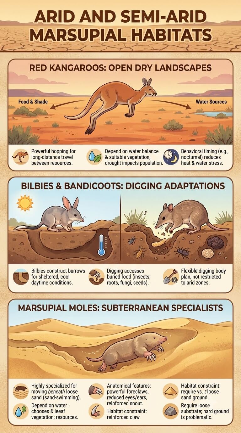 Arid and Semi-Arid Marsupial Habitats