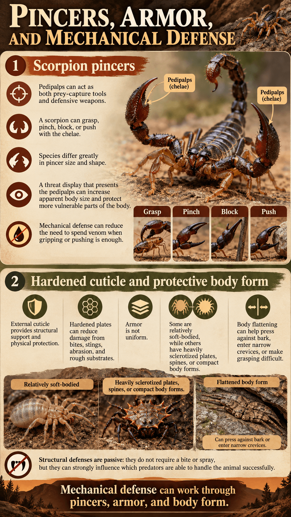 Pincers, Armor, and Mechanical Defense