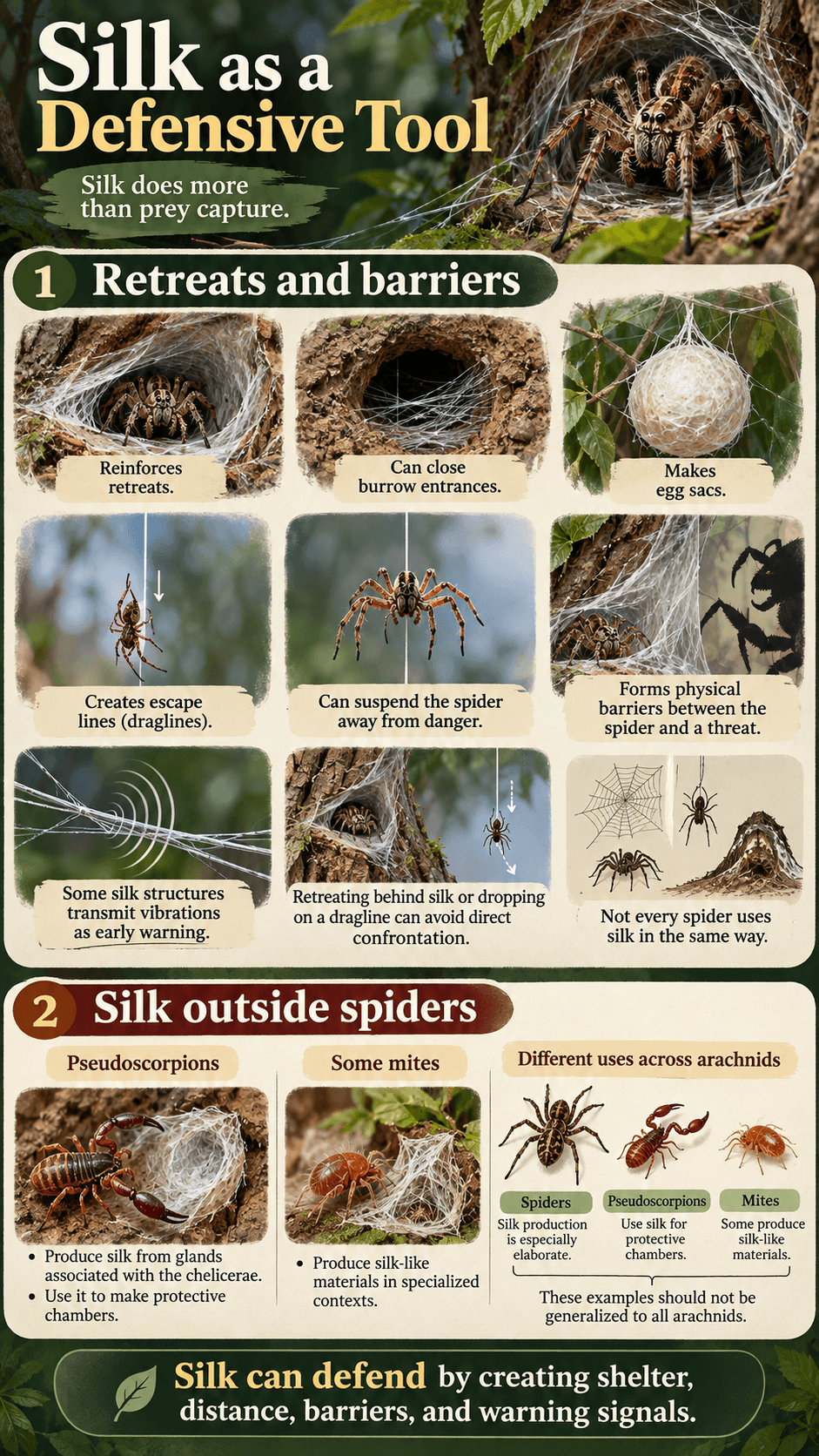 Silk as a Defensive Tool