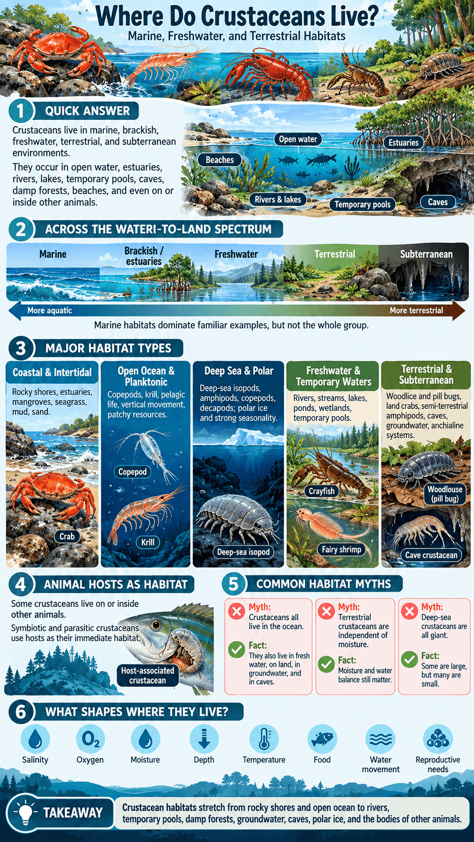 Where Do Crustaceans Live