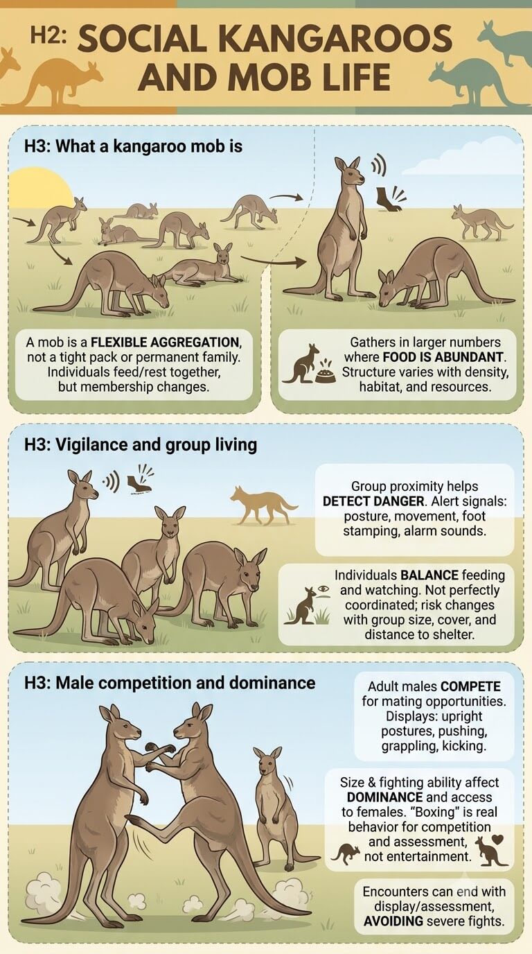 Social Kangaroos and Mob Life
