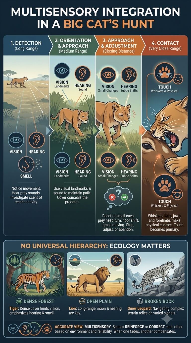 How the Senses Work Together During a Hunt