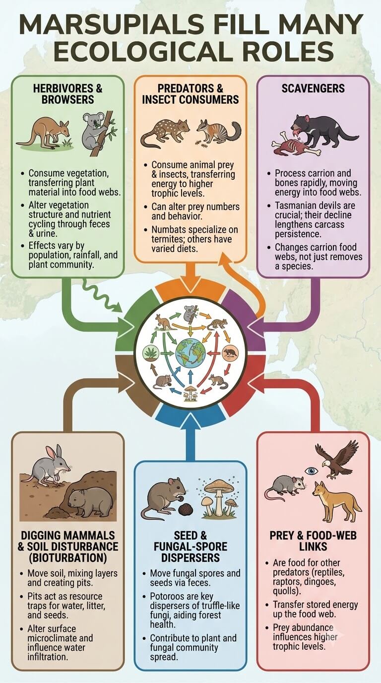 Marsupials Fill Many Ecological Roles