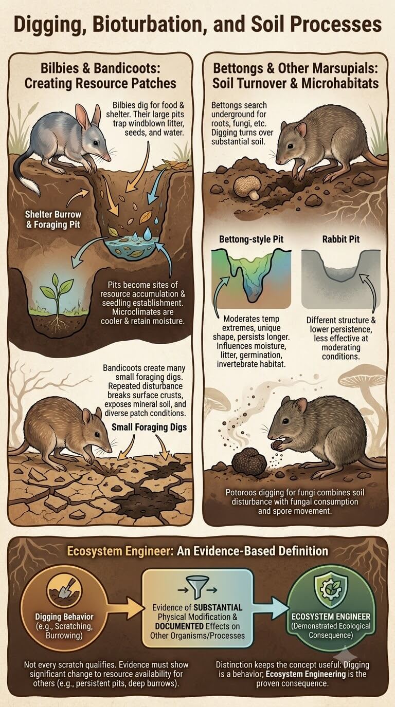 Digging, Bioturbation, and Soil Processes