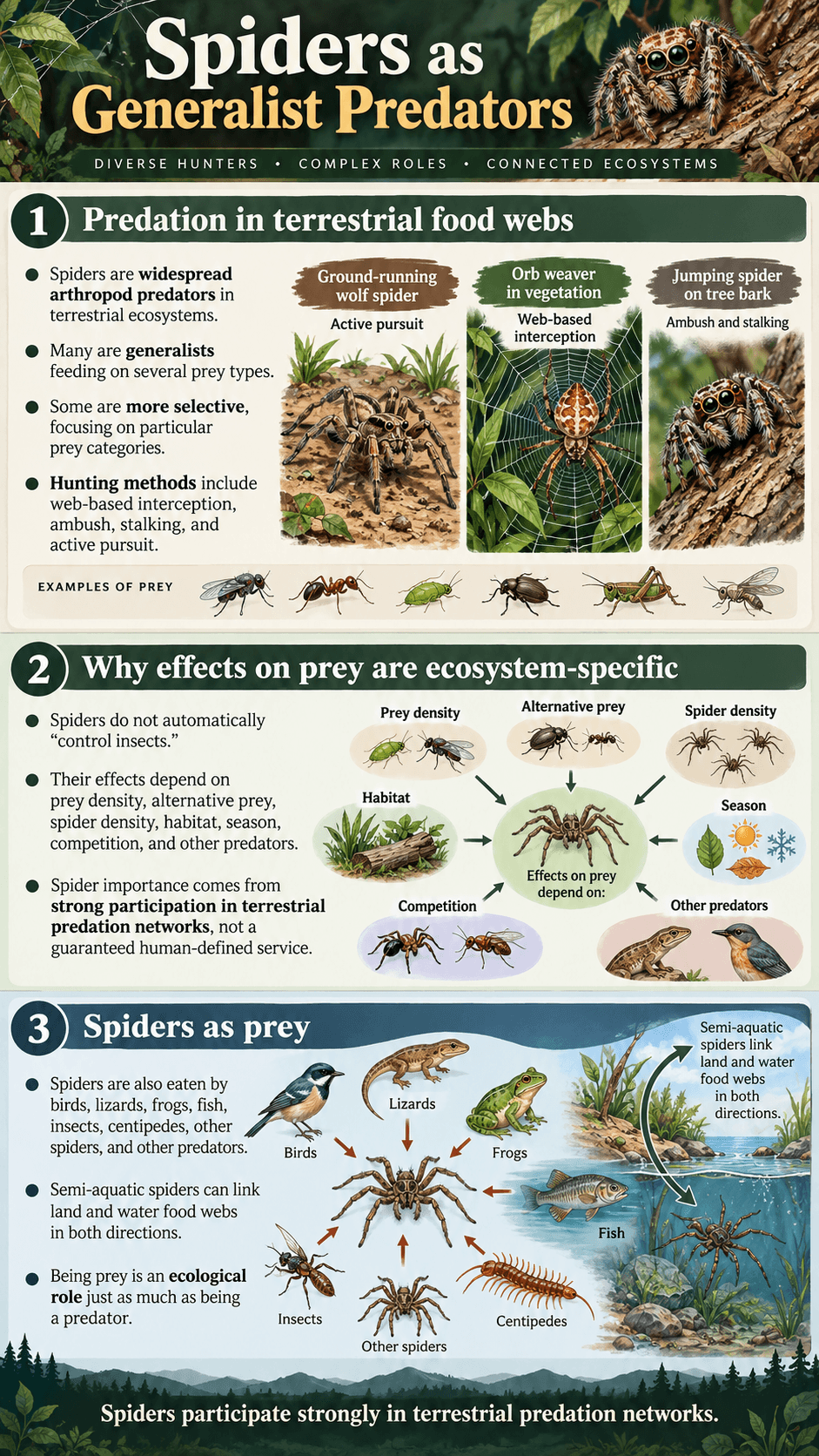 Spiders as Generalist Predators