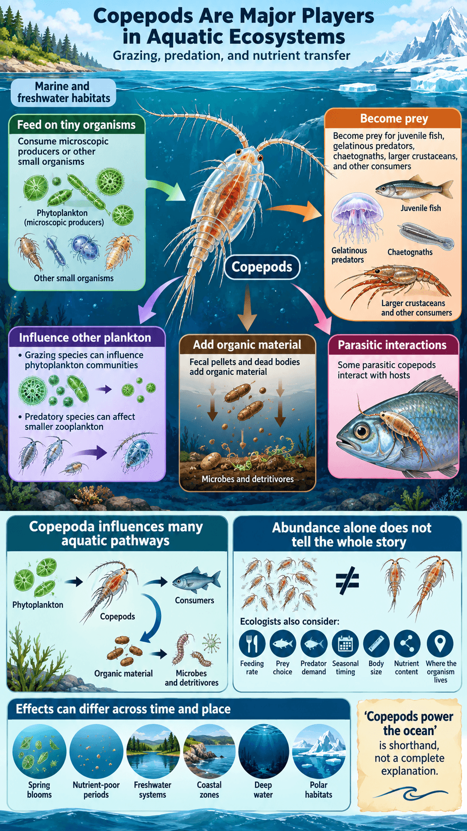 Copepods Are Major Players in Aquatic Ecosystems