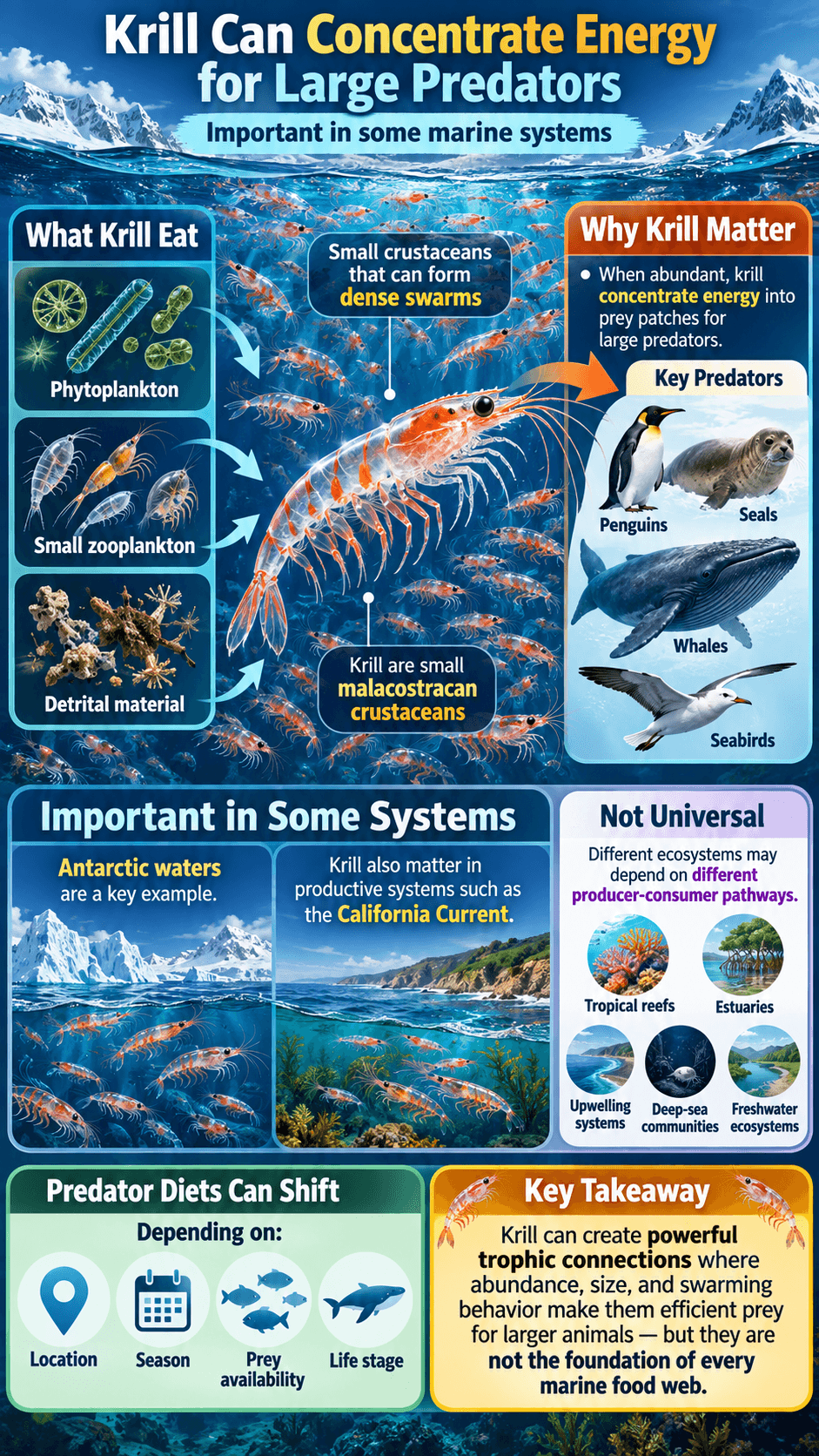 Krill Can Concentrate Energy for Large Predators