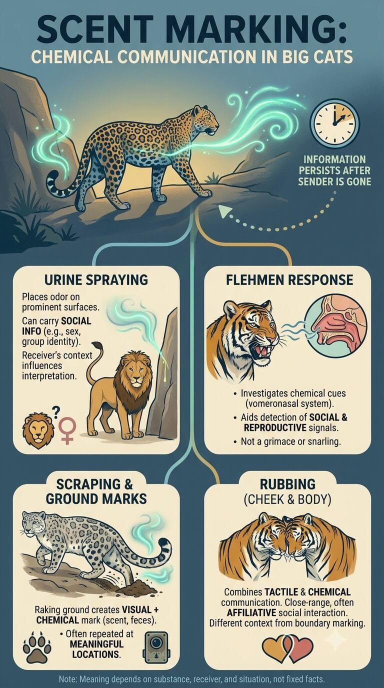 Scent Marking Carries Information After the Cat Has Gone
