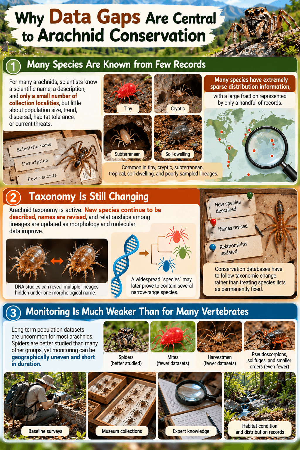 Why Data Gaps Are Central to Arachnid Conservation