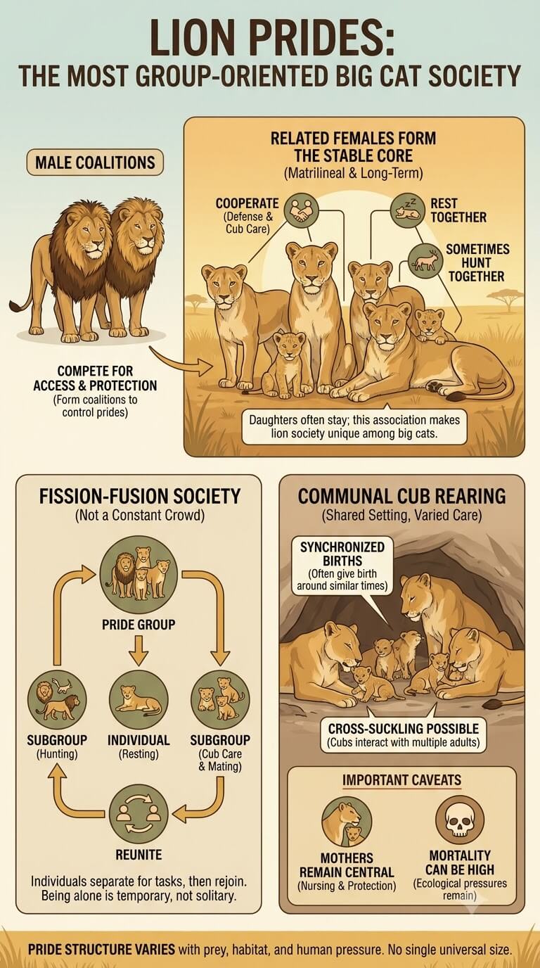 Lion Prides: The Most Group-Oriented Big Cat Society