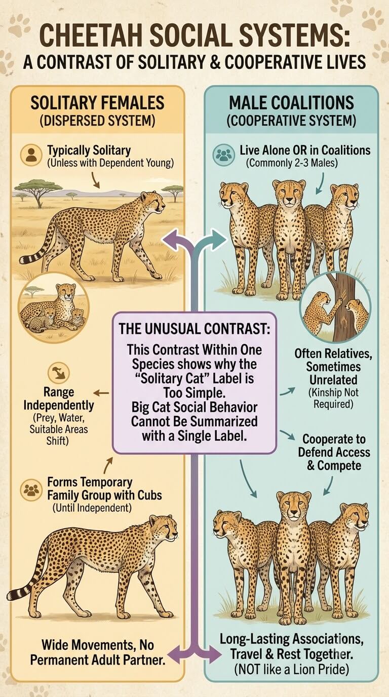 Cheetahs Have One of the Most Unusual Felid Social Systems