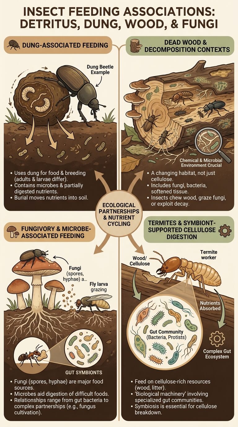 Detritus, Dung, Wood, and Fungi