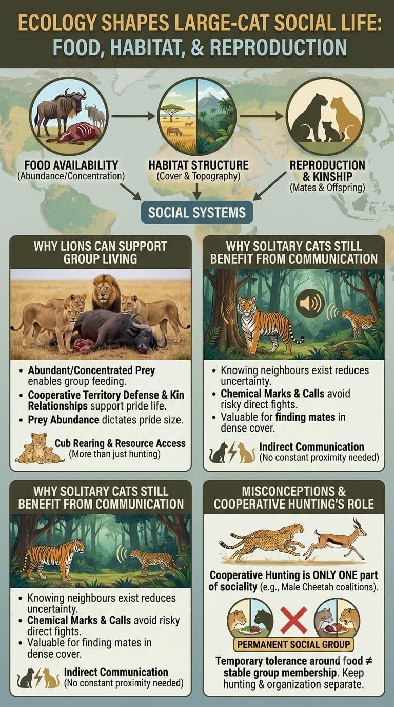 Social Life Changes With Food, Habitat, and Reproduction