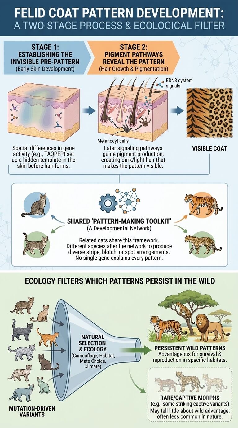 How Felid Coat Patterns Develop