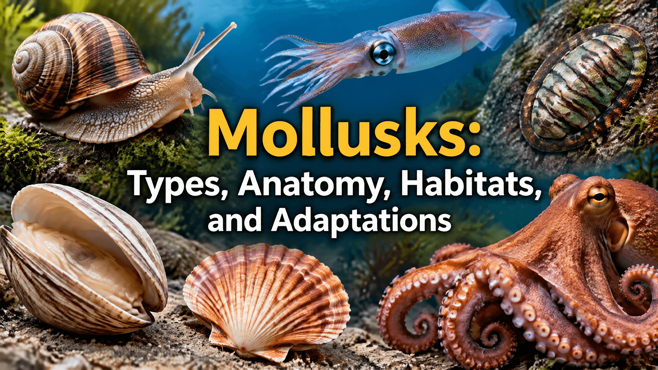 Mollusks: Types, Anatomy, Habitats, and Adaptations