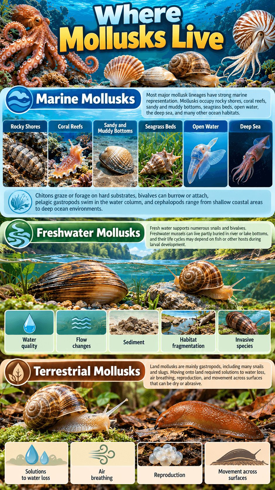Where Mollusks Live