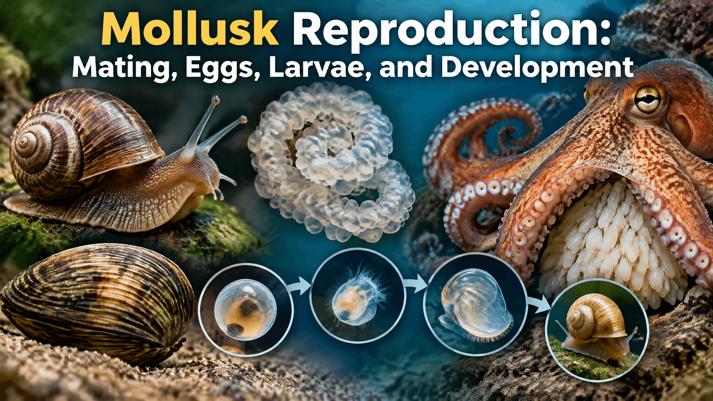 Mollusk Reproduction: Mating, Eggs, Larvae, and Development