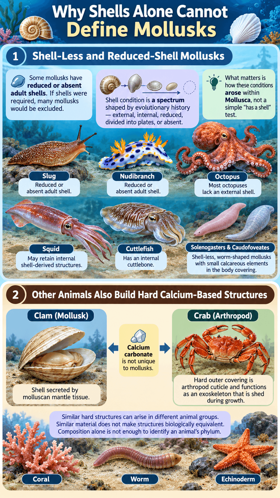 Why Shells Alone Cannot Define Mollusks