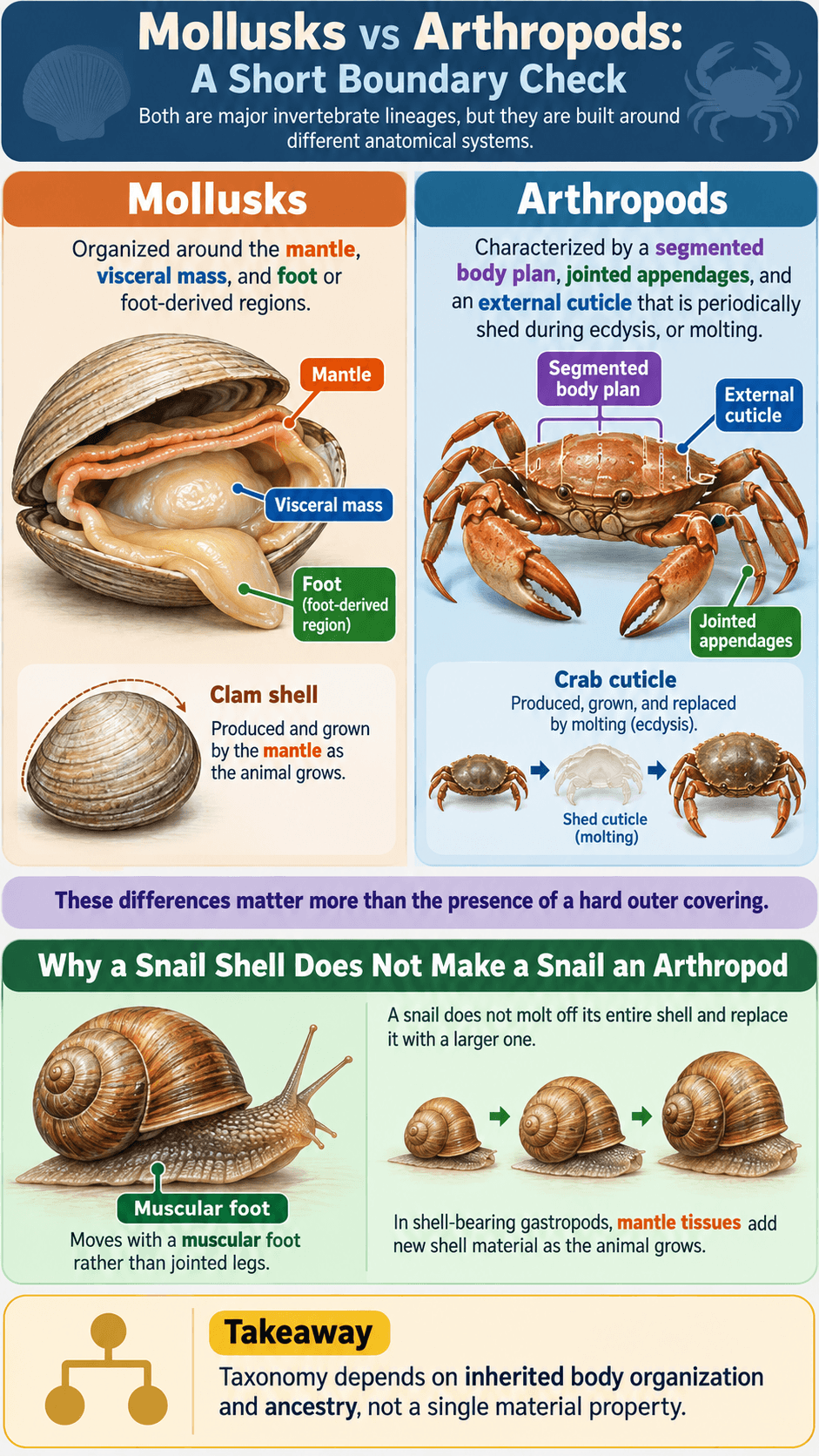 Mollusks vs Arthropods: A Short Boundary Check