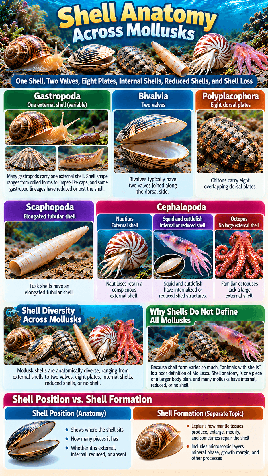 Shell Anatomy Across Mollusks