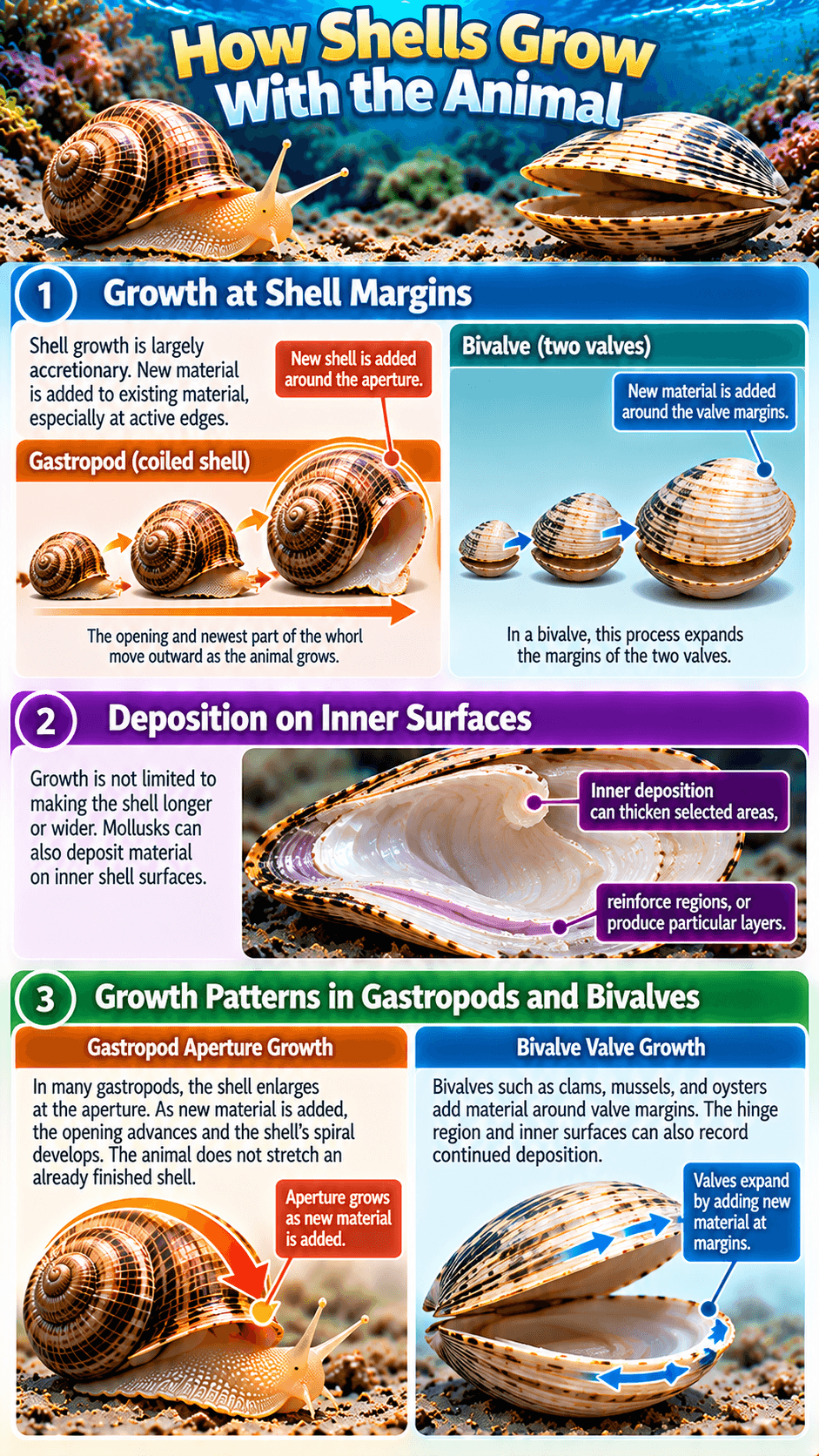 How Shells Grow With the Animal