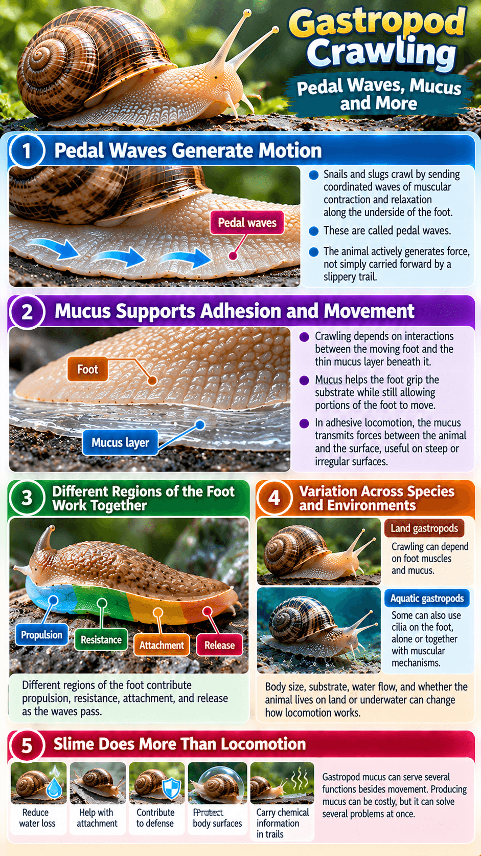 Gastropod Crawling