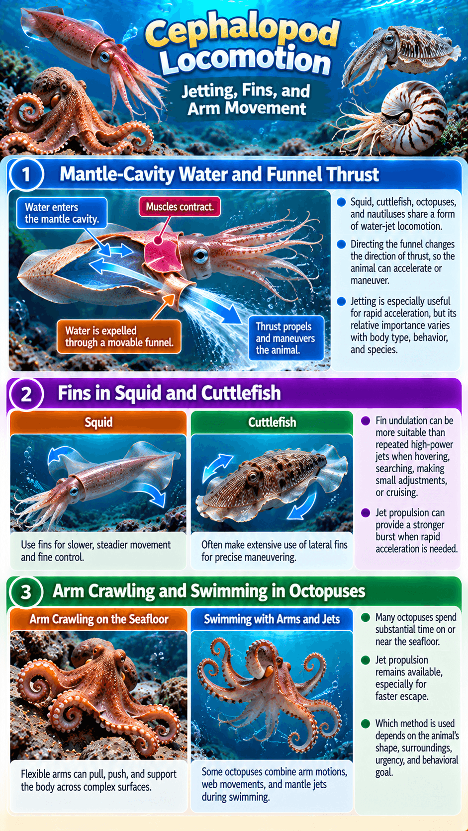 Cephalopod Locomotion