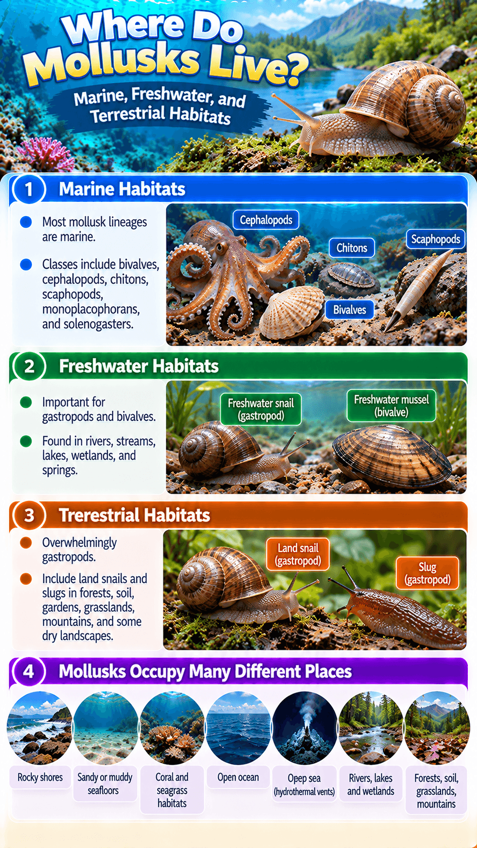Where Do Mollusks Live